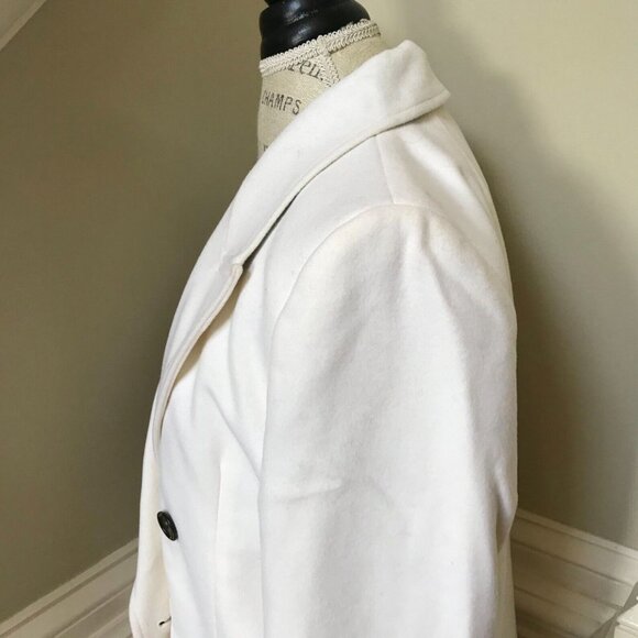 NWT JCrew Double Breasted Top Coat Womens 2 Ivory Cream Italian Cloth Wool NEW - Picture 9 of 13